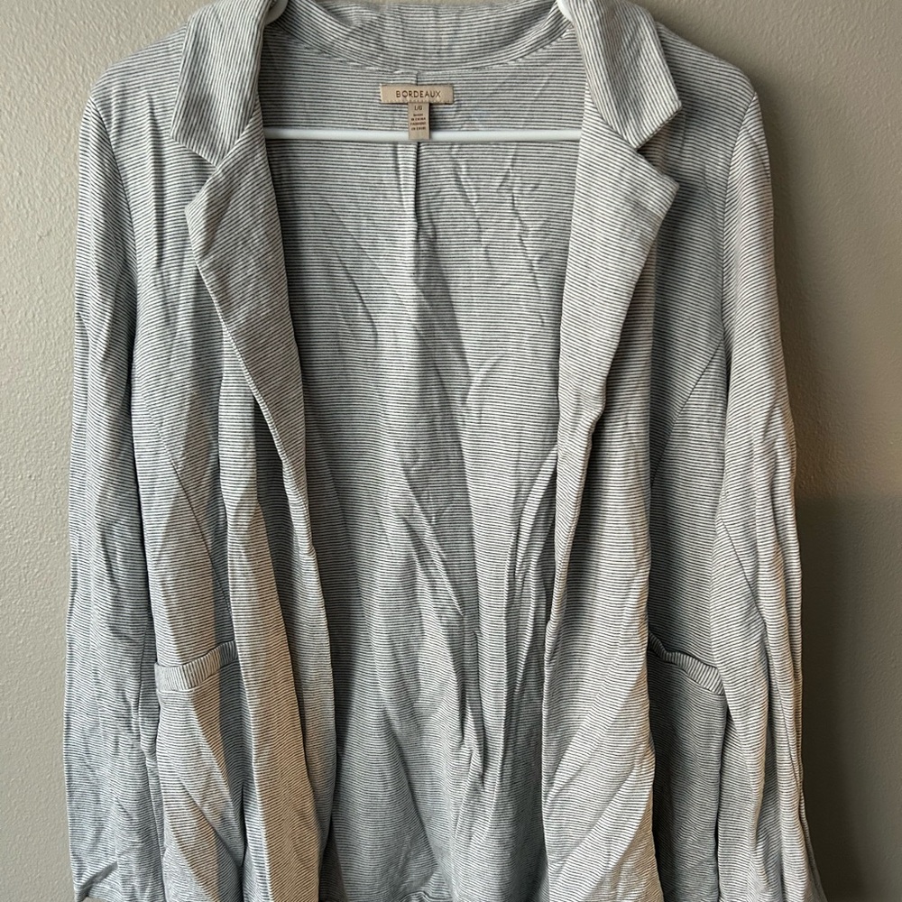 Bordeaux Gray Cardigan Open Front Sweater